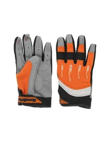 Race-Driven ATV MX Off Road Silicone Fingertip Riding Gloves Orange - Picture 1 of 5