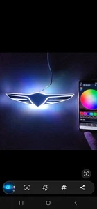 Hyundai Genesis G70 front and rear Bluetooth application 256 color change emblem - Picture 1 of 6