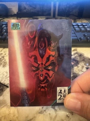 2024 Topps Star Wars Masterwork Art Of Darth Maul Cards Aqua Lava /175 - Image 1 of 3