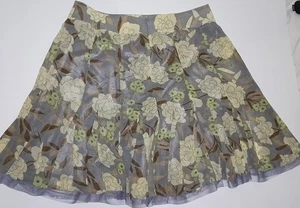 Uniforme Petite John Paul Richard Mujer Verde Floral Falda Talla PM - Imagen 1 de 4