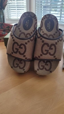 Toboganes de lona Gucci Marco GG camel Foto 1 de 4