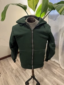 Vintage Karl Kuemmerling Double Face 2 Ply Hoodie Forest Green Made USA Small - Bild 1 von 10