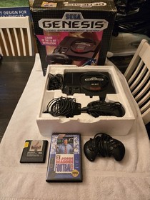 Sega Genesis 1 Console System Bundle (1602) + Original Box, AC Power & 2 Games