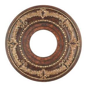 Lighting 8204-63 Ceiling Medallion in Verona Bronze with Aged Gold Leaf Accen... - Picture 1 of 6