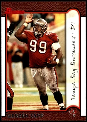 Warren Sapp 1999 Bowman #29 Bucccaneers NFL READ FREE SHIPPING AutographDen - Image 1 of 2