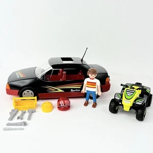 Playmobil 4442 auto con go-cart figure solo accessori auto e ATV del set 4427 - Foto 1 di 9