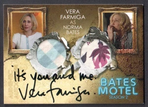 BATES MOTEL SEASON 2 Breygent AUTOGRAPH DUAL COSTUME CARD #DCVF VERA FARMIGA - Picture 1 of 3
