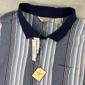 Camisa Polo Tournament Arrow Para Hombres 3XB Azul Rayas Sin Stock Manga Corta Cuello - Imagen 1 de 8