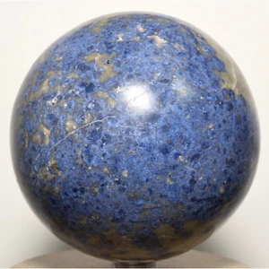 3.4" 2.2lb Dumortierite Sphere Natural Orbicular Orbs Gemstone Crystal Ball Peru - Picture 1 of 5