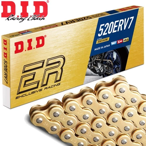 DID 520ERV7 Kette 120 Rollen gold/gold Niet Rennkette X-Ring ultra Motorrad - Bild 1 von 2