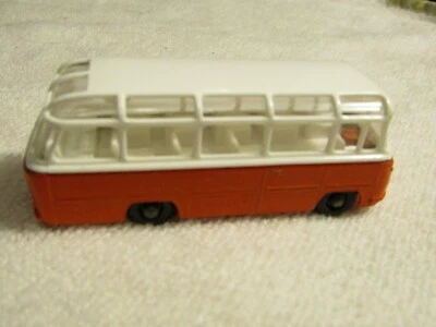 Vintage Matchbox Lesney England No 68-2RW Mercedes Coach Orange & White 1966 - Image 1 of 4