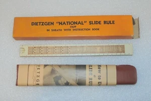 Regla nacional de diapositivas 1767P de colección Dietzgen en vaina y libro de instrucciones - Imagen 1 de 1