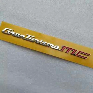 Maserati Granturismo MC Rear Emblem Badge Silver&Red Color Brand New(1PC) - Picture 1 of 3