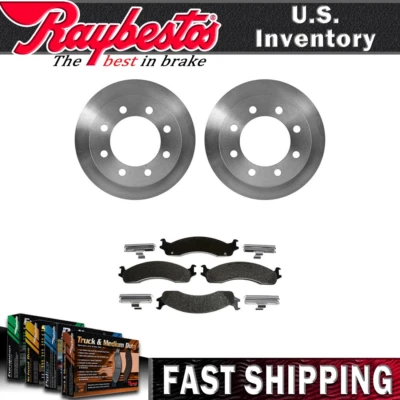 Rotores de freno delanteros y pastillas de freno metálicas para camioneta Dodge Ram 3500 2001-2002 Foto 1 de 4