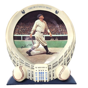 Bradford Exchange 3D Plate Babe Ruth Yankee Stadium 75th Anniversary Collection