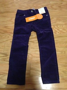 NWT Gymboree Fairy Tale Forest Dark Purple Corduroy Pants Skinny Stretch 4 - Picture 1 of 2
