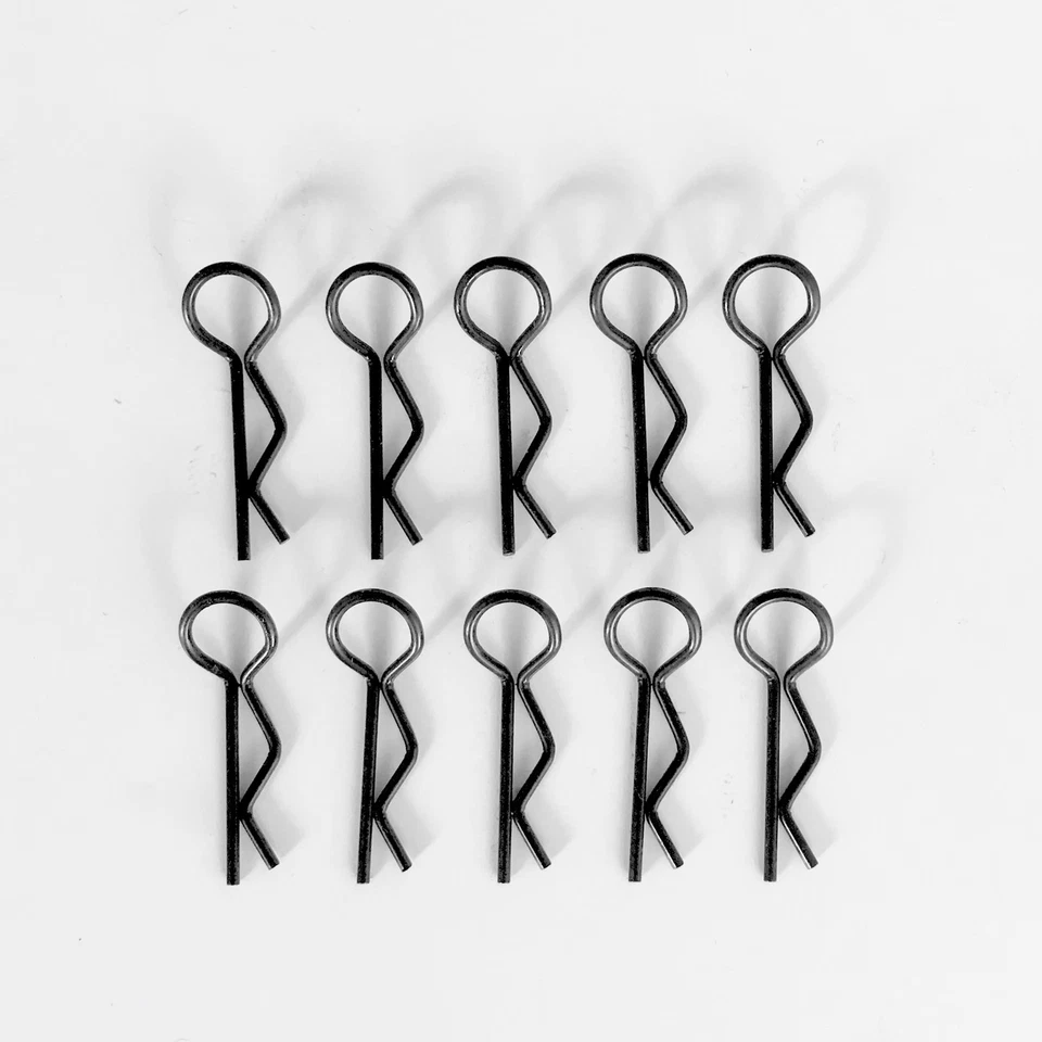 Karosserie Klammern Clips 22.5 mm schwarz für RC Car 1:10 1:8 10 Stk partCore 31 - Bild 1 von 1