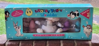 VTG 1994 Dakin Looney Tunes Lovables Musical Crib Mobile Baby Bugs Unisex NOS  - Image 1 of 4