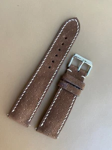 26m 24mm 22mm 21mm 20mm 19mm 18mm Marrone elep. Cinturino orologio in pelle - Foto 1 di 10