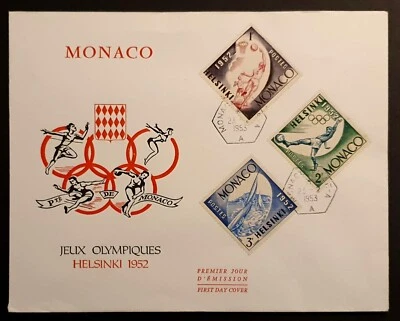 Monaco Stamps 1953 Rare Helsinki Olympics First Day Cover (w) - Image 1 of 2