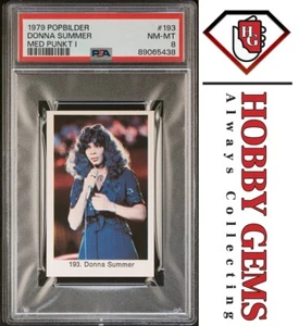 DONNA SUMMER PSA 8 1979 Popbilder Med Punkt IV Pop Culture Singer #193 - Picture 1 of 2