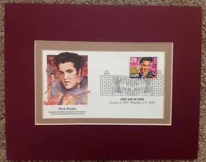 DOUBLE MATTED FIRST DAY COVER 1993 POSTAGE STAMP FOR ELVIS PRESLEY - Picture 1 of 4