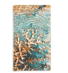 $625 Abyss Cesari Coral and Wave Pattern Bath Rug - 27" x 47"~ Portugal ~NWT - Picture 1 of 3
