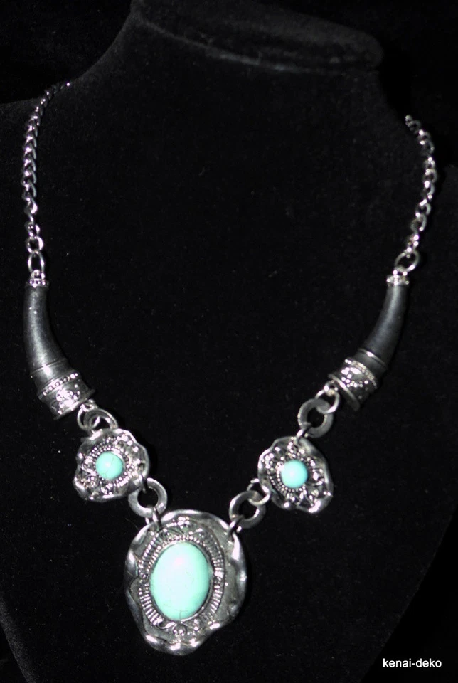 Ibiza style, Indianer Kette, Statement Kette, Choker-Collier, Kette Young style - Bild 1 von 1