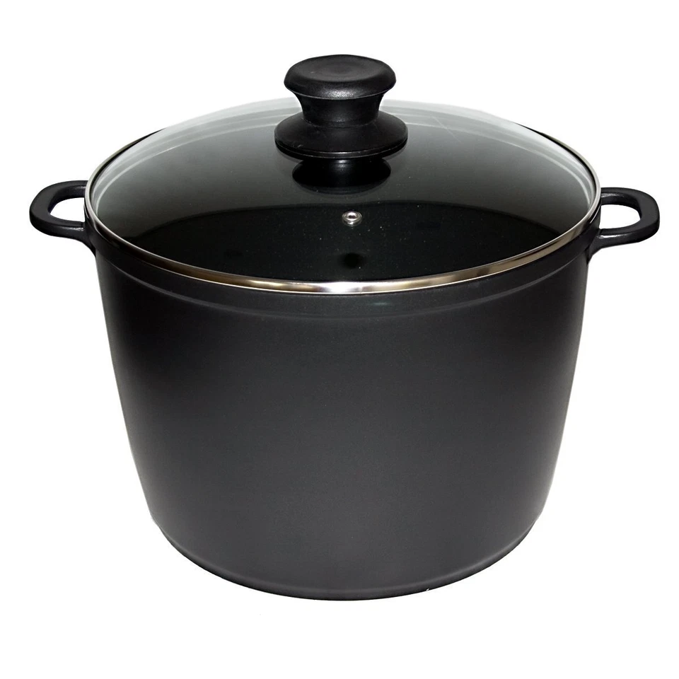 HQ Topf Kochtopf 10 Liter Aluguss Antihaftbeschichtung 28cm Kasan Kazan schwarz - Bild 1 von 1
