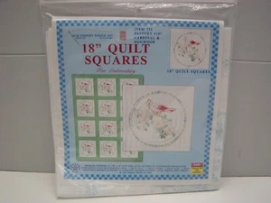1 NEW PACKAGE OF 6 JACK DEMPSEY 18" CARDINAL & DOGWOOD QUILT SQUARES #187 - Picture 1 of 7