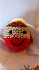 Cute Handmade Crochet Christmas Cup Decoration With Whipped Cream R1 - Picture 1 of 4
