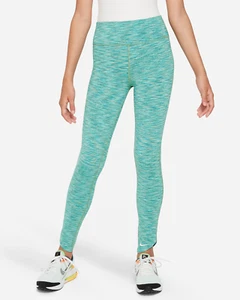 Nike Girls' Big Kids Dri-FIT High-Rise Training Leggings-FD2847-386-Green-M - Picture 1 of 5