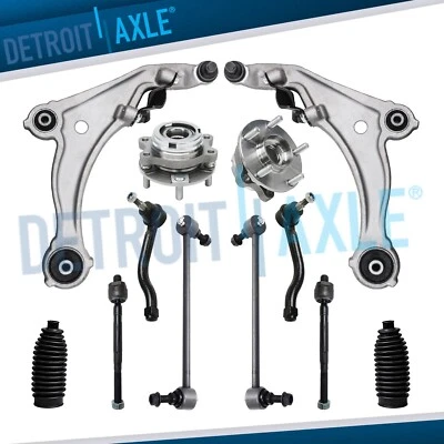 Front Lower Control Arms Wheel Hub Sway Bars Tierods for 2009-2014 Nissan Maxima - Image 1 of 4