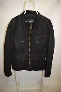 Barbour International 1936 V FOUR Black Waxed Motorcycle Jacket Men's Size 2XL - Picture 1 of 17