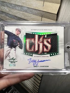 2019 Leaf Trinity Drey Jameson Dbacks Patch Autographs Green #PA-DJ1 12/20 - Picture 1 of 2