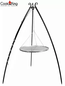 Grill Basculante H 200 CM Con Griglia Ø 60 IN Acciaio Treppiedi Tripod - Foto 1 di 7