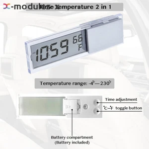 Mini Weather Station Digital Car Thermometer Electronic Clock Temperature Meter - Picture 1 of 12