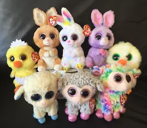 W-F-L TY Ostern Beanie Boos Glubschi Auswahl Stofftier Hase Lamm Küken Boo´s - Bild 1 von 45