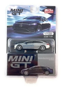 Mini GT Mercedes-Benz EQS 580 4MATIC Nautical Blue Metallic MGT00559 1/64 CHASE - Picture 1 of 4
