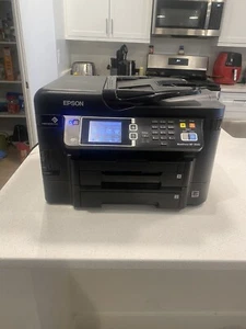 All-in-One drukarka atramentowa Epson WorkForce WF-3640! żółty zatkany na głowicy drukującej - Zdjęcie 1 z 4