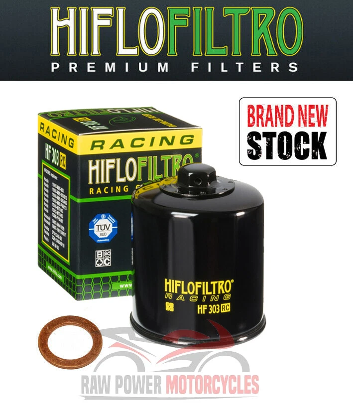Filtro de aceite y lavadora de sumidero Yamaha VMX-12 1200 Vmax 1996 Hiflo Racing HF303RC Foto 1 de 1
