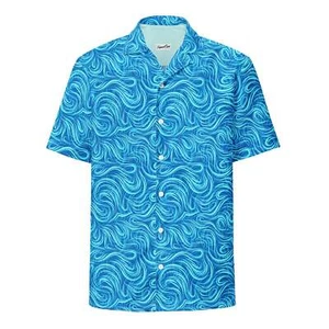 Tsunami Island Party Button Down Hawaiian Shirt - Picture 1 of 16