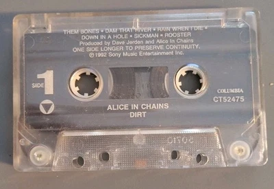 Vintage 1992 Alice In Chains Dirt Cassette Tape Cassette Only No Case - Image 1 of 2