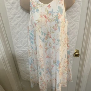 Lauren Ralph Lauren white floral dress size 8 shift dress - Picture 1 of 22