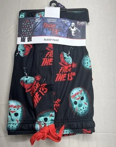 Friday the 13th Black Pajama Sleep Pants 2XL 44-46 NWT - Picture 1 of 8