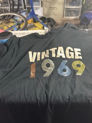 Port & Company Vintage 1969 T-shirt Celebrating A 56th Birthday Distressed Retro - Image 1 of 4