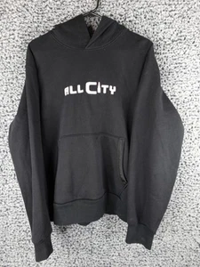 All City By Just Don Core Black Hoodie Sweater Sweatshirt Men’s Medium JD21HK1 - Picture 1 of 10