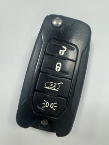 GENUINE JEEP 4 BUTTON REMOTE FLIP KEY FOB RENEGADE ETC TESTED & WORKING ! - Picture 1 of 4