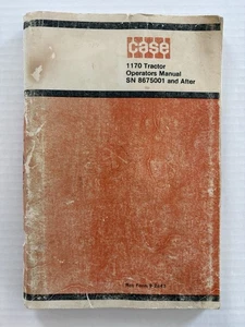 🚜 Case 1170 Tractor SN 8675001 And Up Operator's Manual - Picture 1 of 4