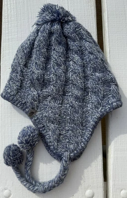 THE NORTH FACE - Women's Blue Fuzzy Earflap Beanie Knit Cap Hat - Image 1 of 4